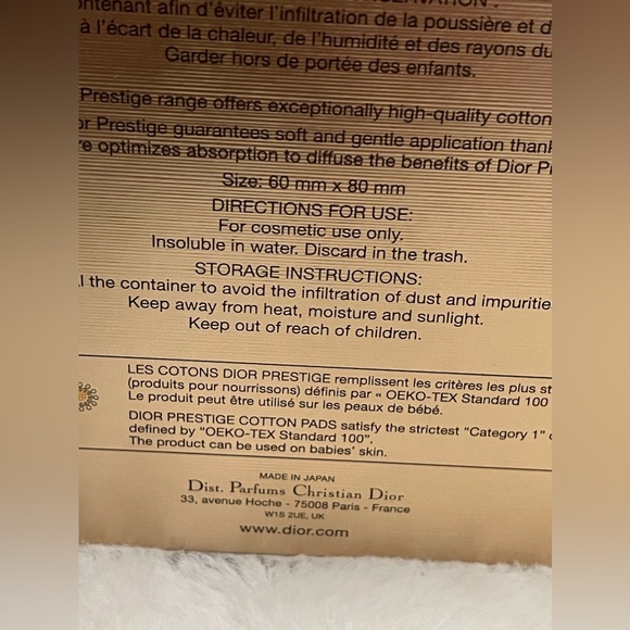 Authentic Dior Prestige Cotton Pads - Picture 6 of 9